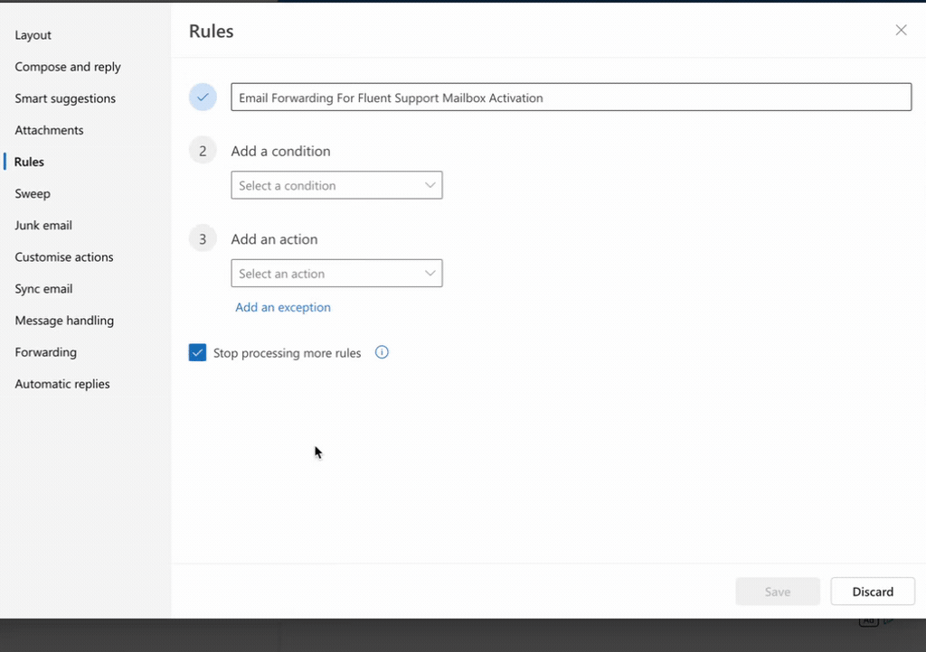Process of adding new rules