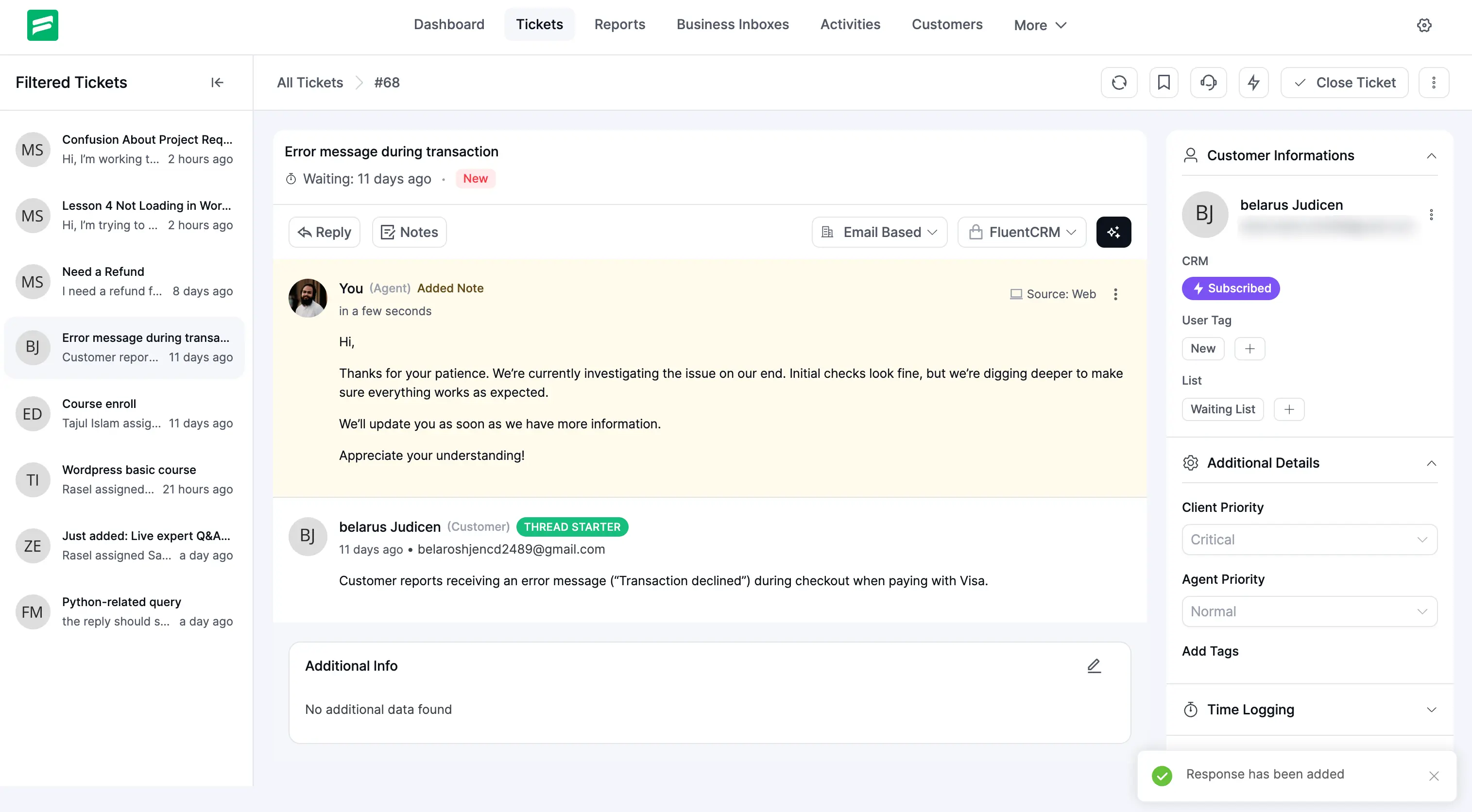 Finally add internal note