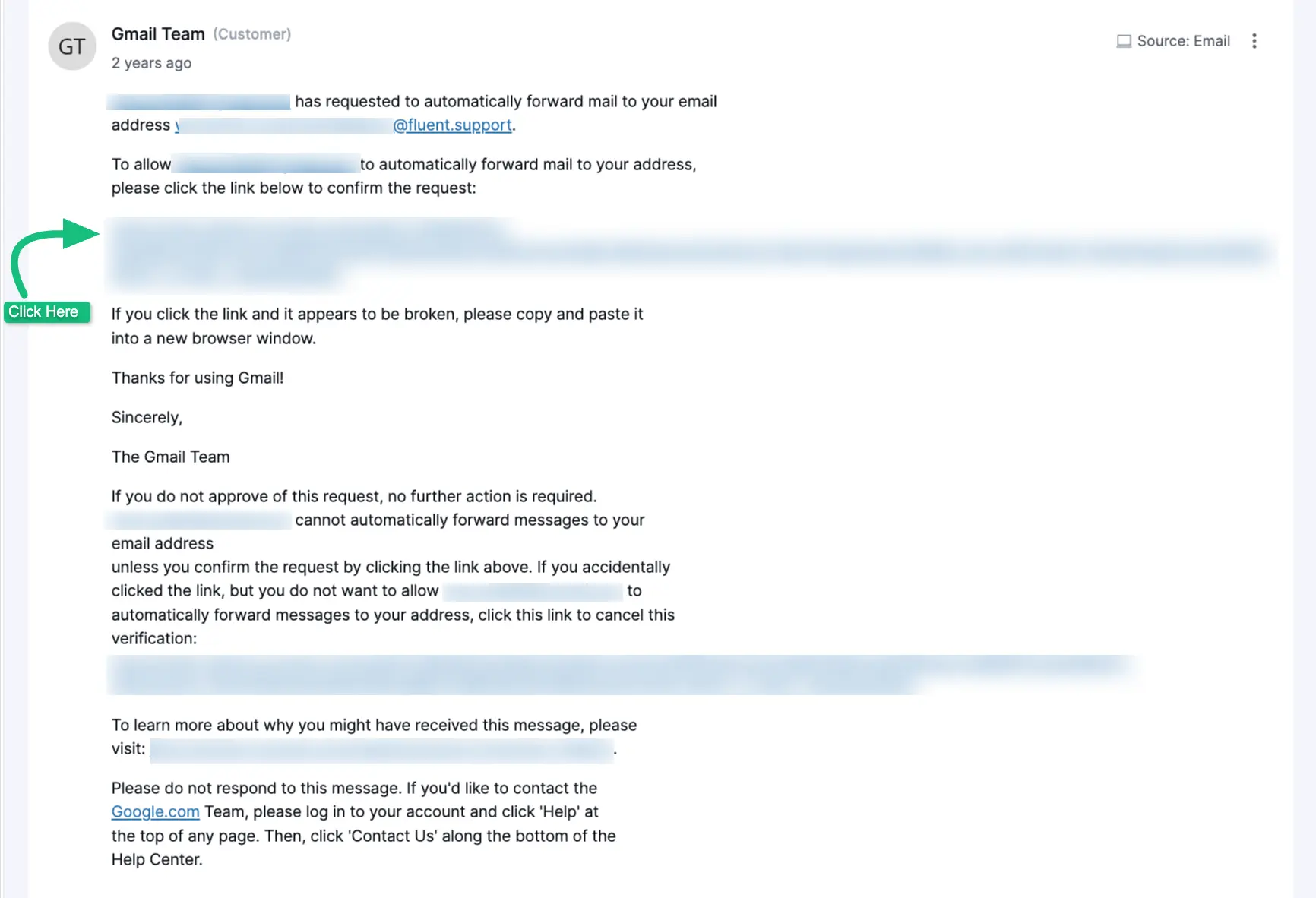 Confirm the email address