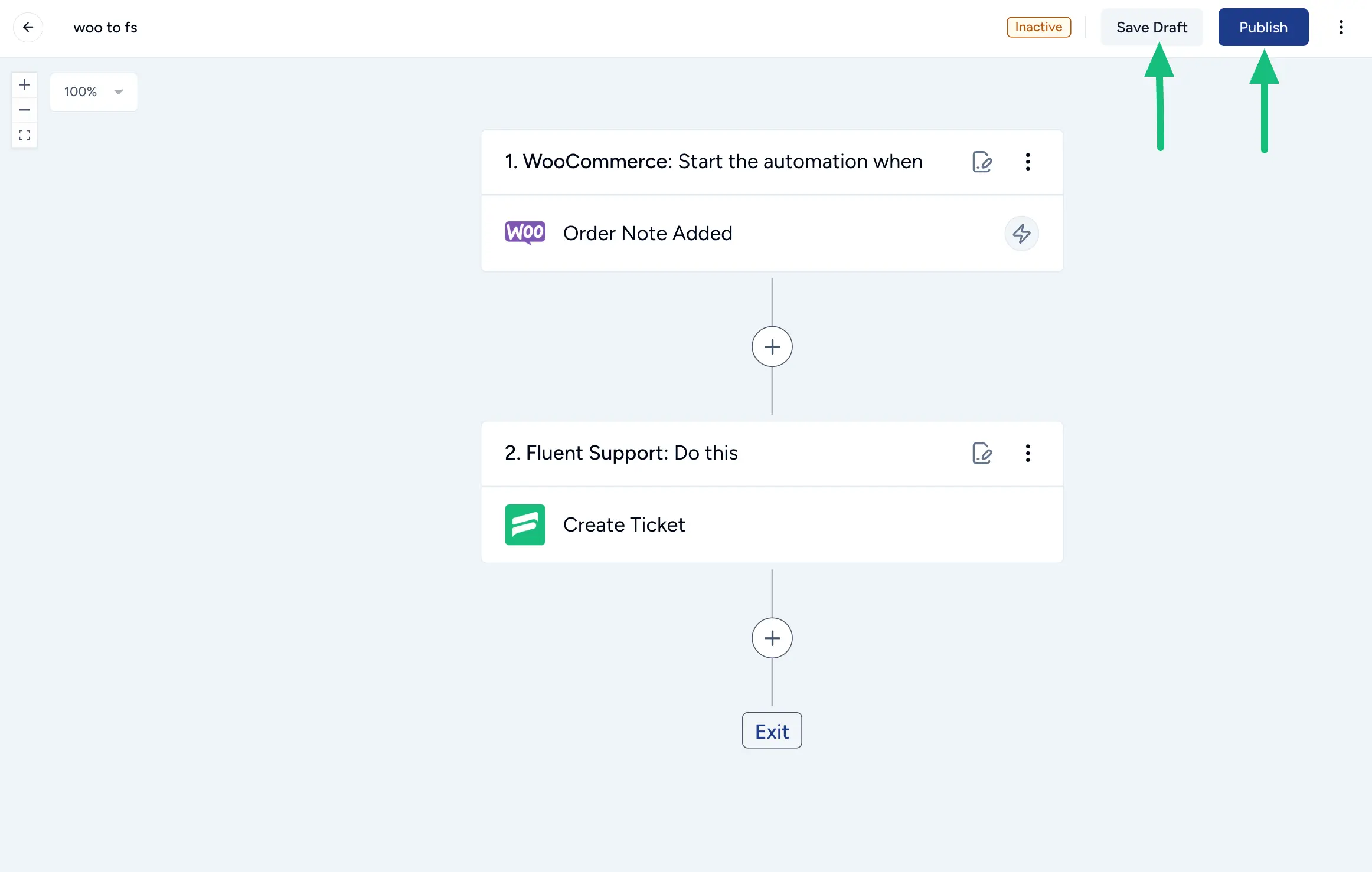 Publish - Save Draft - Suretriggers integration