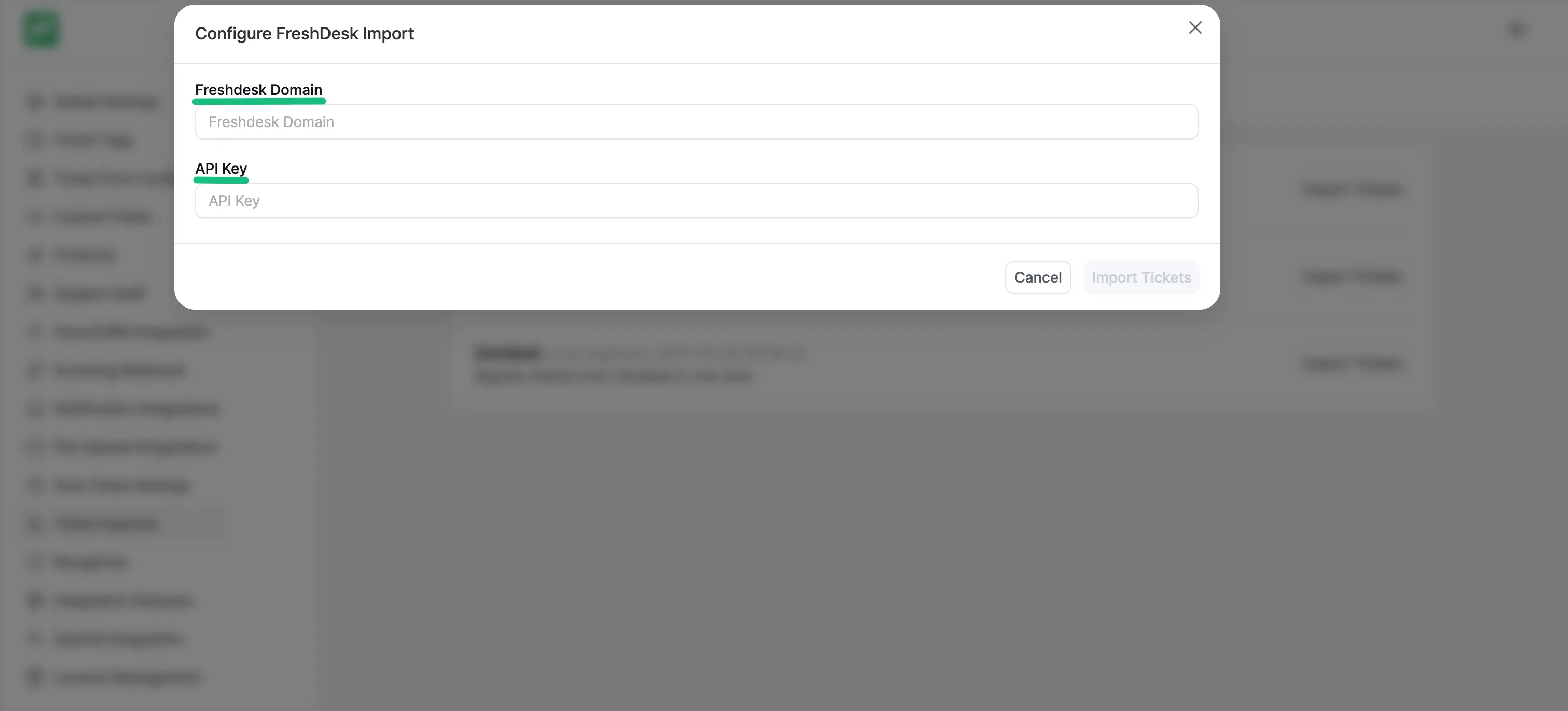 Freshdesk Domain and API Key